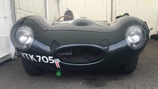 Jaguar D type walk around. Silverstone Classic.