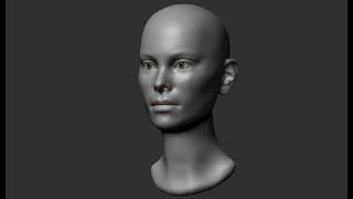 female head 2 sculpting timelapse in ZBrush