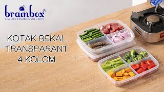 885246 Kotak Bekal Transparant 4 Kolom Box Makanan Storage Box