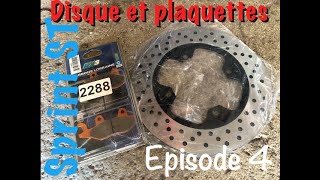 Triumph EP4: disque et plaquettes arrière