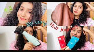 My straight hair to curly hair journey 🎀|products i use ||how to care curls|