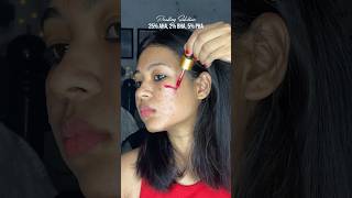 Applying blood on my skin 😱 pilgrim aha bha pha peeling solution honest review 🍷✨