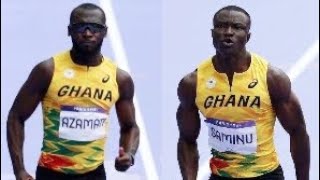 😢Sad! Ghana's Olympic dreams over as Azamati & Saminu miss out on Men's 100M final with 10.17 & 10.5