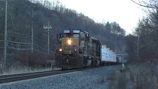 CSX L160 with a pair of SD40s in Moon Township, PA