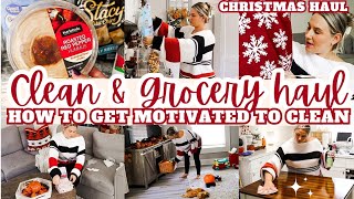 HOW TO GET MOTIVATED TO CLEAN 🧽 | $75 WALMART GROCERY HAUL | MOM CLEANING MOTIVATION | MarieLove