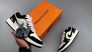 Customized Nike Air Jordan 1 Low x LV collaboration