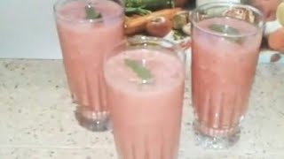 عصير الفريز بطريقة سهلة ومداق لديد🍓🍓