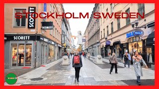 The Shopping Street  Drottninggatan Stockholm Sweden Europe | Walking tour Oct 2022