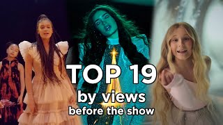 Junior Eurovision 2021 - Top 19 by YouTube Views (one week before the show)