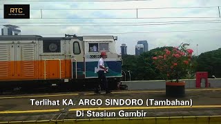 Terlihat KA. ARGO SINDORO (Tambahan) Di Stasiun Gambir