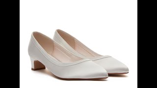 Gisele - Wide fit ivory wedding shoes