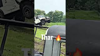 THAR OFF-ROADING GONE WRONG 😱  #thar #offroading #offroad #thar4x4 #tharoffroadstuntstatus