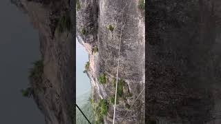 Exciting mountain top wire rope challenge, crazy team brings you the feeling of adrenaline soaring