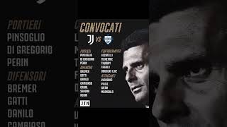 🇮🇹1^g. Juve-Como: 📃Convocati ⬜⬛ 🚑Adzic Miretti Milik ✔️