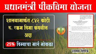 प्रधानमंत्री पीकविमा योजना 2022 साठी 842 कोटी निधी वितरित | Pik Vima Yojana 2022 Gov Share Amount GR