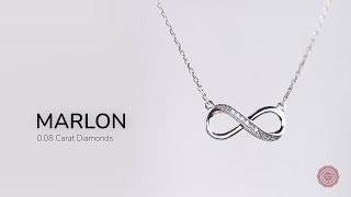 Diamond Infinity pendant in White Gold | Diamondère - Marlon