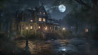 Halloween Ambience 🎃👻 Night In Abandoned Haunted Town, Spooky Atmosphere #halloween