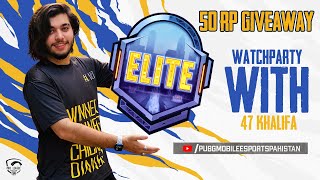 50 RP Giveaway Live | Watch PMPL Pakistan | 47 Khalifa Pubg Mobile