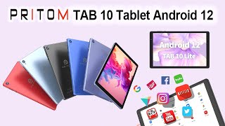 PRITOM TAB Lite M10 10 inch Tablet Android 12, 32GB, Quad Core 1.6Ghz Processor, 6000mAh Dual Camera