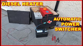 DIESEL HEATER Emergency Power Cut Switch 12v mains supply to battery backup in under 1 second auto