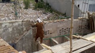 Building Column Preparation in Wall