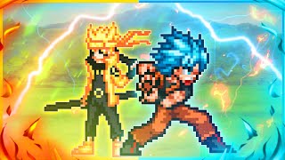 GOKU E NARUTO LUTANDO JUNTOS NO MUGEN COMO UMA DUPLA!! (VENCERAM GERAL?!)