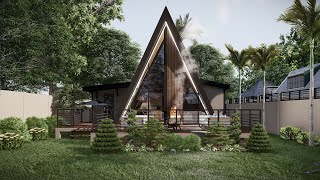 A-Frame House - Small house design ideas - Manzano Graphic Studio