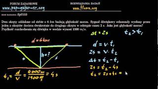 fpf110 - Dwa okręty badają głębokość morza - Zadanie z fizyki - filoma.org