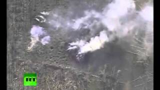 exclusive aerial drone video of shells exploding, depot inferno aftermath