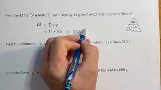 Density Mass Volume