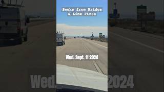 Smoke from Bridge & Line Fires #fire #crazy #line fire #bridge fire #amazing #jgkix #smoke