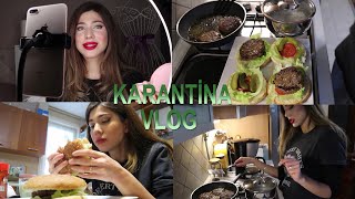 KARANTİNA VLOG | Ev Yapımı Hamburger Gizem Chef İş Başında