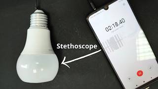 DIY stethoscope microphone from old light bulb