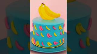 banana 🍌 cake decorating| Banana cake design ideas for birthday| #cake #banana #shorts #bananacake