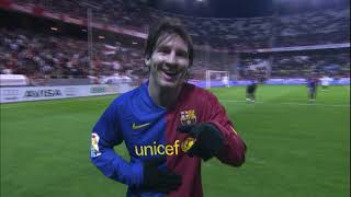 2008 MESSI Sevilla 0 vs Barcelona 3