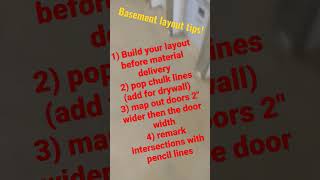 basement layout tips. how to layout a basement. basement #remodel. #diy tips. #building  a basement