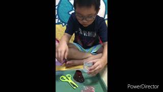 Volcano erupt toy experiment