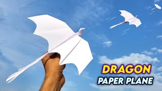 New Dragon paper plane , how to make a paper plane which flies like a bat , how to make paper plane