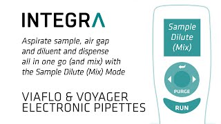 How to aspirate sample, air gap, diluent, dispense with electronic pipettes