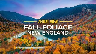 New England's Fall Foliage from Above: A Calming Drone Relaxation Film 4K UHD