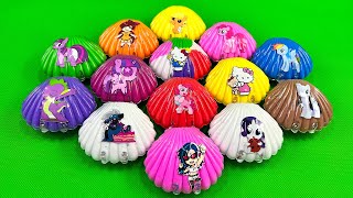 Looking Equestrial Girls with CLAY in Seashell Coloring! Satisfying Video