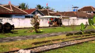 (Indonesian Railways) Disel locomotive activity: D300 23 in Ambarawa locomotive depot.