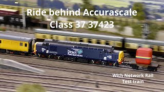 Ride behind Accurascale Class 37 37423 Network Rail test train with Accurathrash