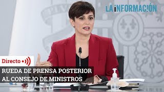 Rueda de prensa tras el Consejo de Ministros que aprueba incentivos al empleo