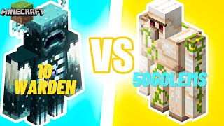 WARDEN VS GOLEM INSANE FIGHT MINECRAFT