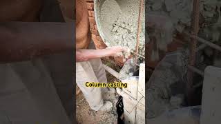 🏡Column casting #construction #civilengineering #concrete columnrainforestment  #bim #viralvideo #