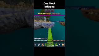 One block bridging with new controls mcpe #shorts #mcpe #viral #youtubeshorts