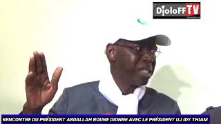 LE PRÉSIDENT ABDALLAH BOUNE DIONNE  REND VISITE AU PRÉSIDENT DE L'UNACOIS JAPPO IDY THIAM