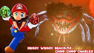 HUGGY WUGGY BECOME CHOO CHOO CHARLES - Mario Plays