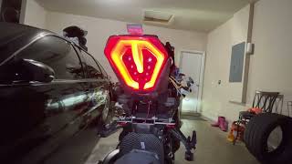 Suzuki GSXR 1000 Custom tag light, integrated turn signal